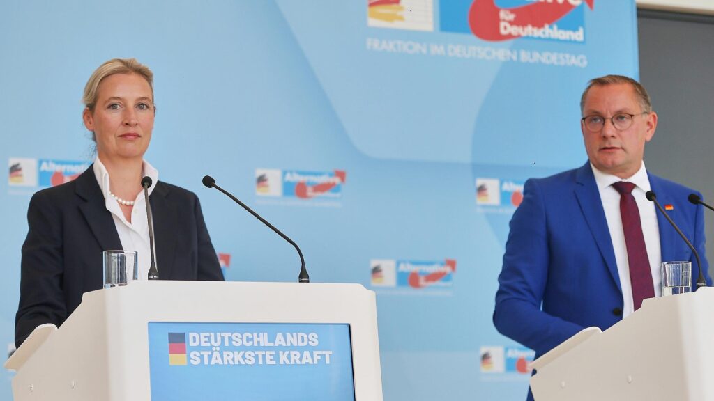 Linnemann kritisiert Radikalisierung der AfD unter Führungsduo 9 Alice Weidel und Tino Chrupalla (Archiv)