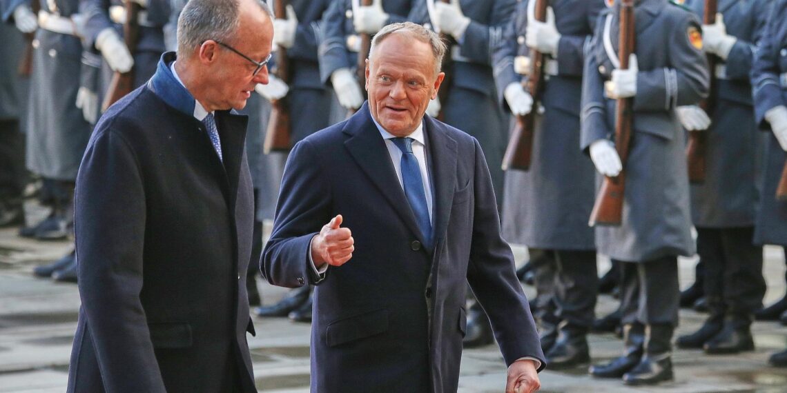 Friedrich Merz und Donald Tusk am 01.12.2025