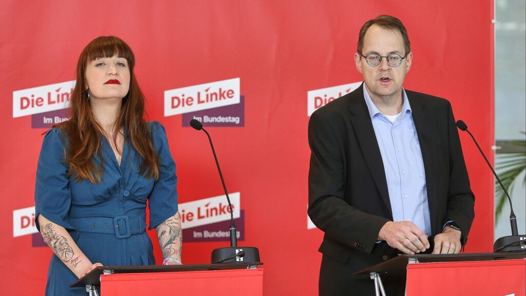 Heidi Reichinnek und Sören Pellmann am 02.12.2025