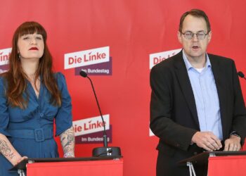 Heidi Reichinnek und Sören Pellmann am 02.12.2025