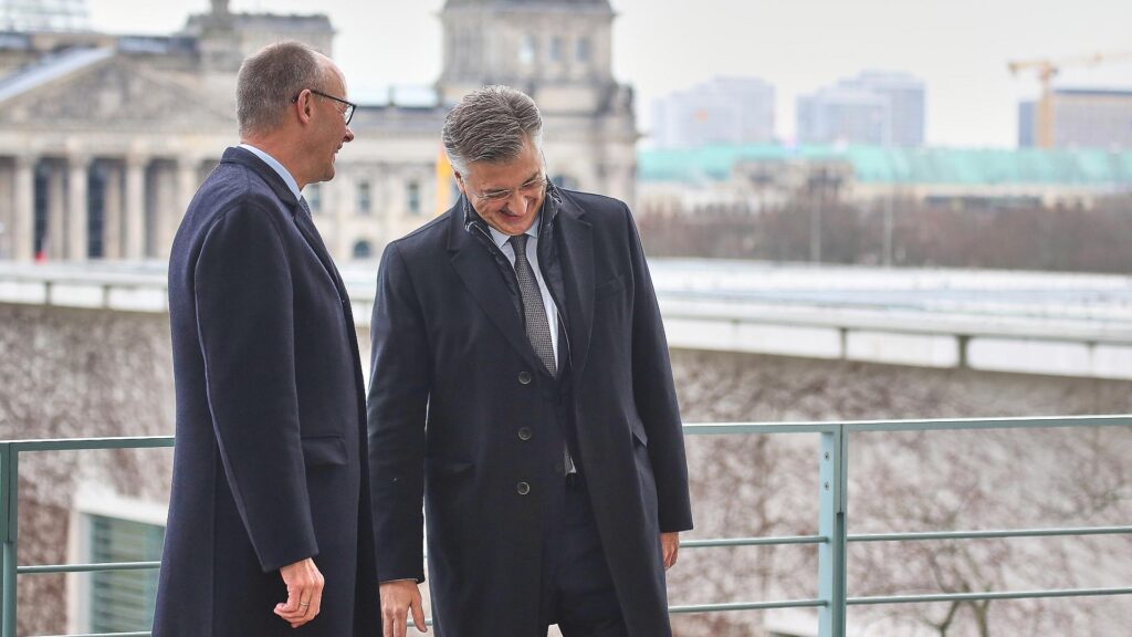 Friedrich Merz und Andrej Plenkovic am 10.12.2025