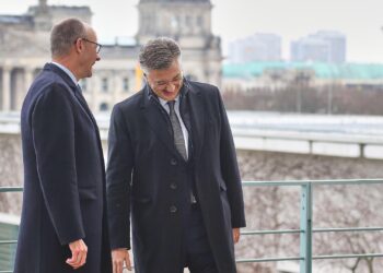 Merz lobt Kroatiens Rolle bei EU-Erweiterungsdebatte 2 Friedrich Merz und Andrej Plenkovic am 10.12.2025