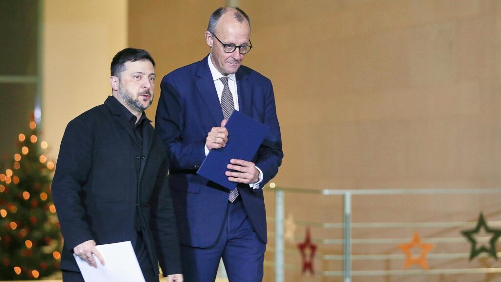 Wolodymyr Selenskyj und Friedrich Merz am 15.12.2025