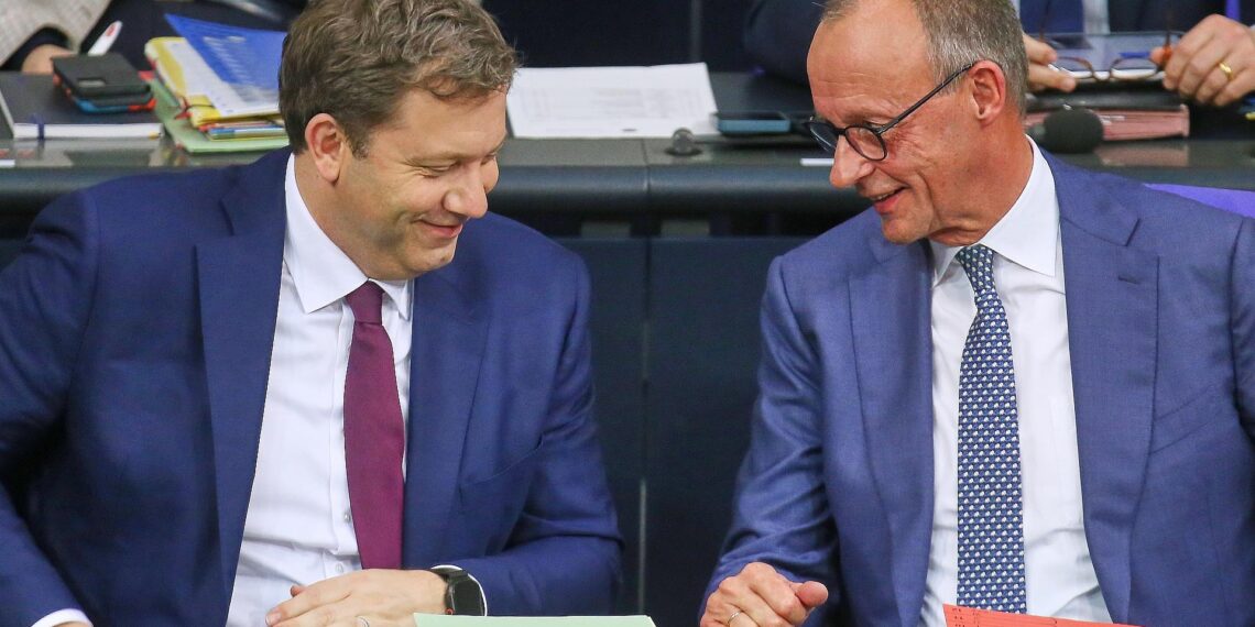 Lars Klingbeil und Friedrich Merz (Archiv)