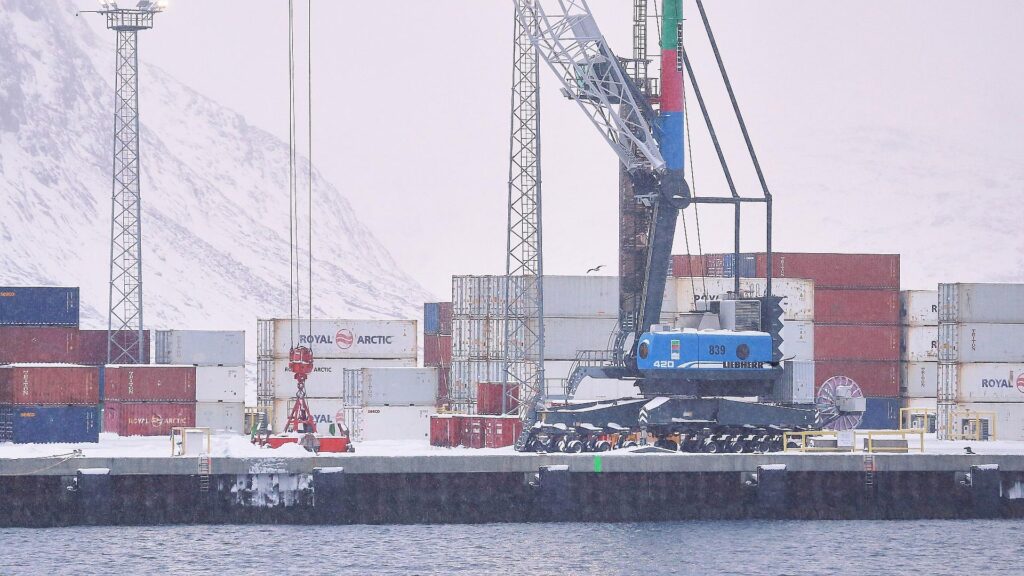 Containerhafen von Nuuk auf Grönland am 19.01.2026