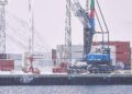 Containerhafen von Nuuk auf Grönland am 19.01.2026