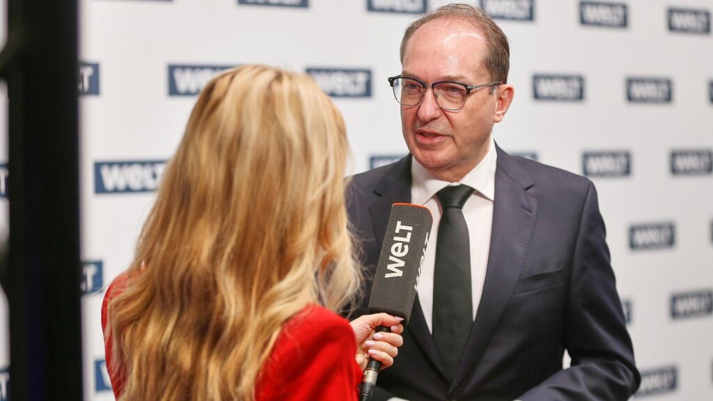 Alexander Dobrindt wird von Welt-TV interviewt am 27.01.2026