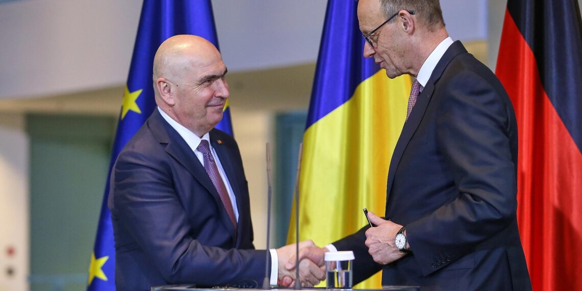 Ilie Bolojan und Friedrich Merz am 28.01.2026