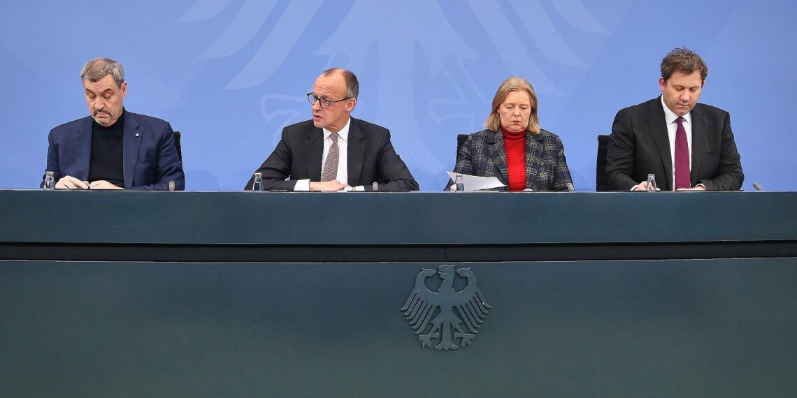 Union und SPD wollen sicherheitsrelevante Daten geheim halten 1 Pressekonferenz nach Koalitionsausschuss am 28.01.2026