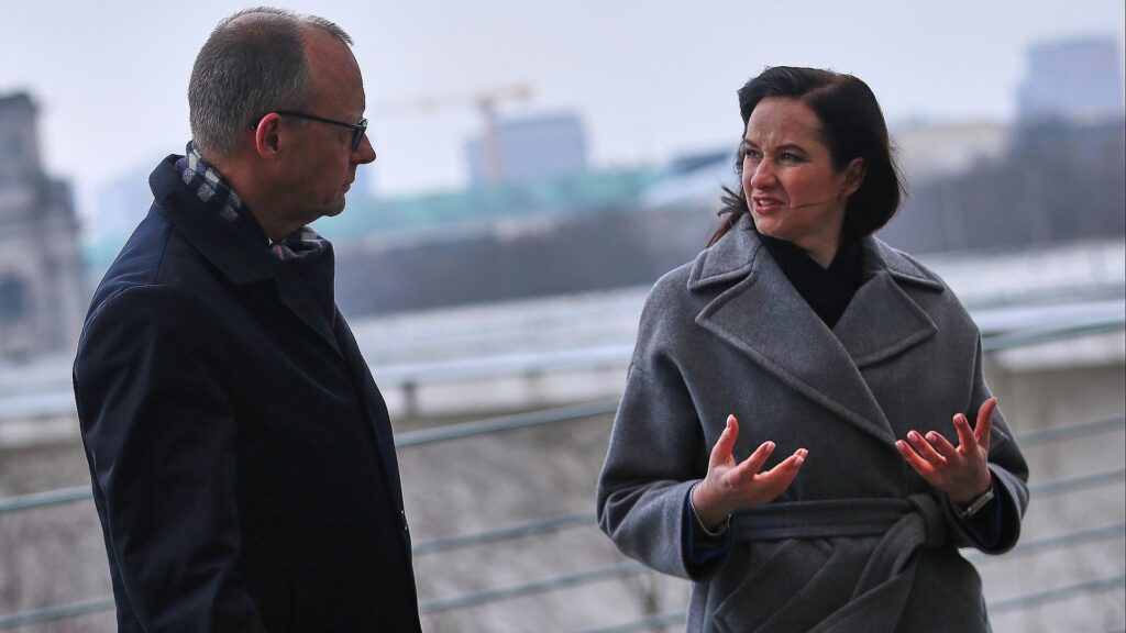 Friedrich Merz und Inga Ruginiene am 29.01.2026