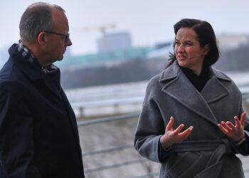 Friedrich Merz und Inga Ruginiene am 29.01.2026