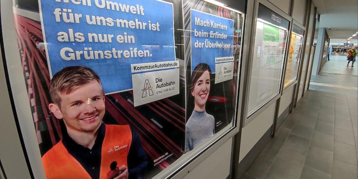 Stellenanzeige für die Autobahn GmbH (Archiv)