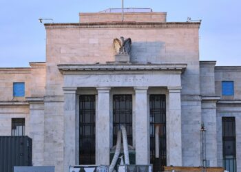 Baustelle am Sitz der Federal Reserve