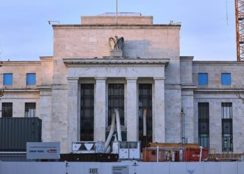 Baustelle am Sitz der Federal Reserve