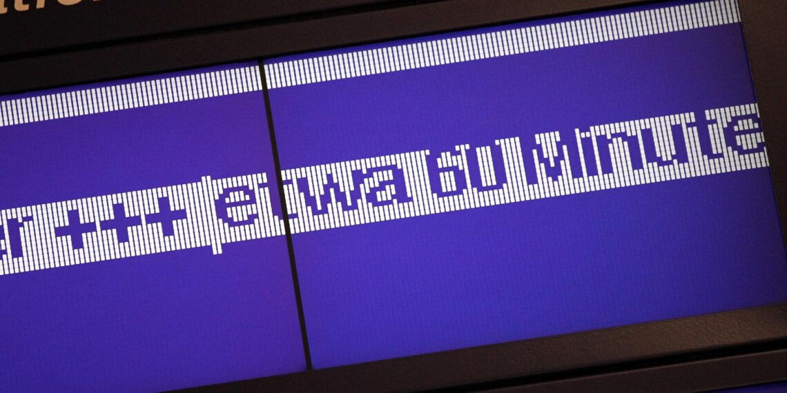 Pünktlichkeit der Bahn auf neuen Tiefstand gefallen 1 Verspätungs-Anzeige bei der Bahn (Archiv)