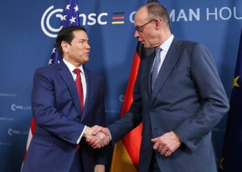 Merz mit US-Außenminister zusammengetroffen 2 Marco Rubio und Friedrich Merz am 13.02.2026