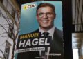 Weitere Umfrage zeigt knappes Rennen in Baden-Württemberg 8 CDU-Plakat zur Landtagswahl in Baden-Württemberg mit Manuel Hagel (Archiv)