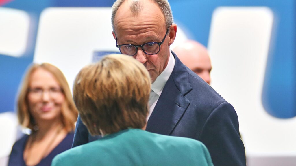 Angela Merkel und Friedrich Merz am 20.02.2026