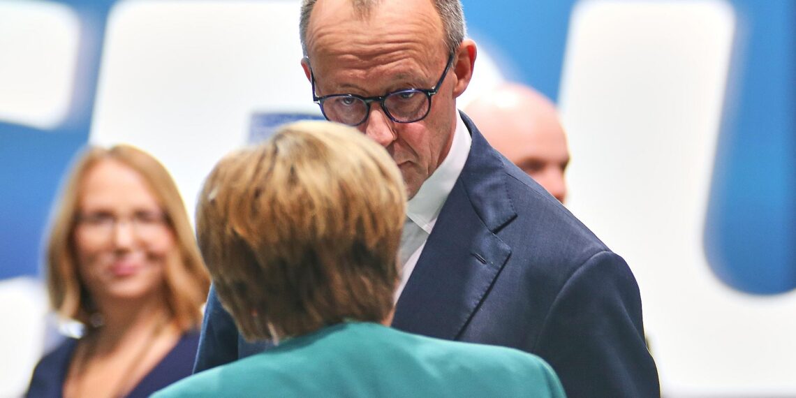 Angela Merkel und Friedrich Merz am 20.02.2026
