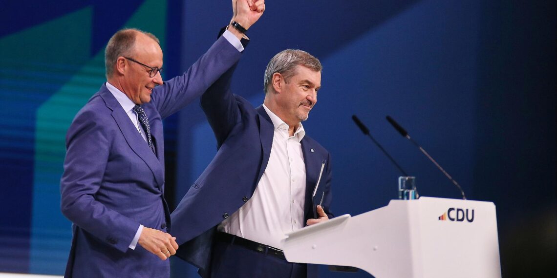 Friedrich Merz und Markus Söder am 21.02.2026