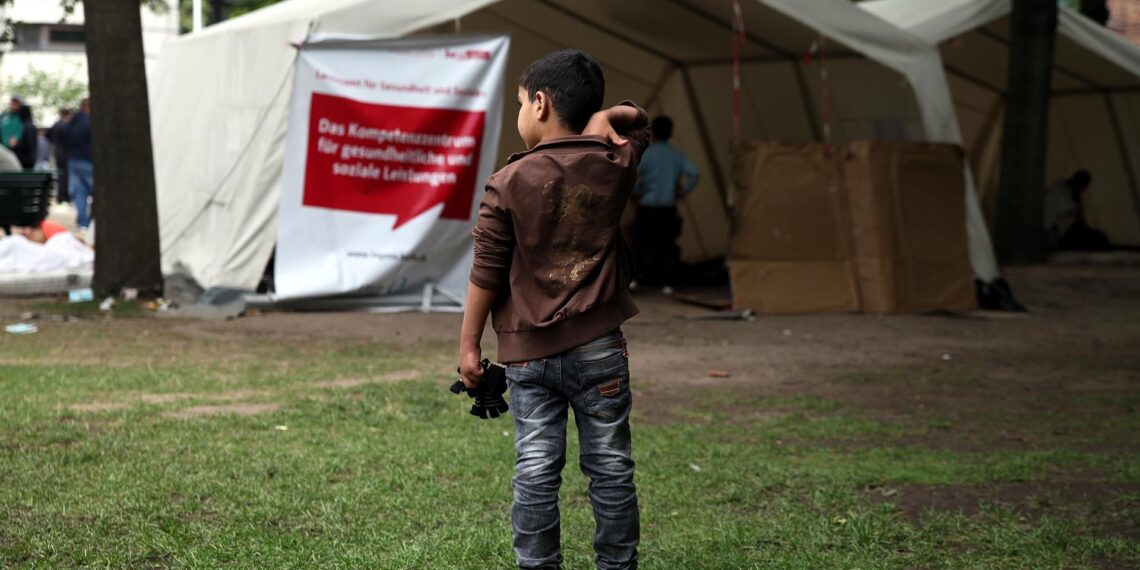 Flüchtlinge an einer Aufnahmestelle (Archiv)