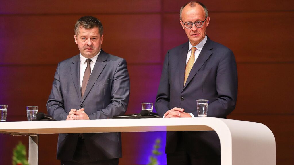 Schulze fordert "echte Ergebnisse" von Merz 4 Sven Schulze und Friedrich Merz (Archiv)