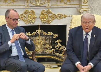 Friedrich Merz und Donald Trump am 03.03.2026