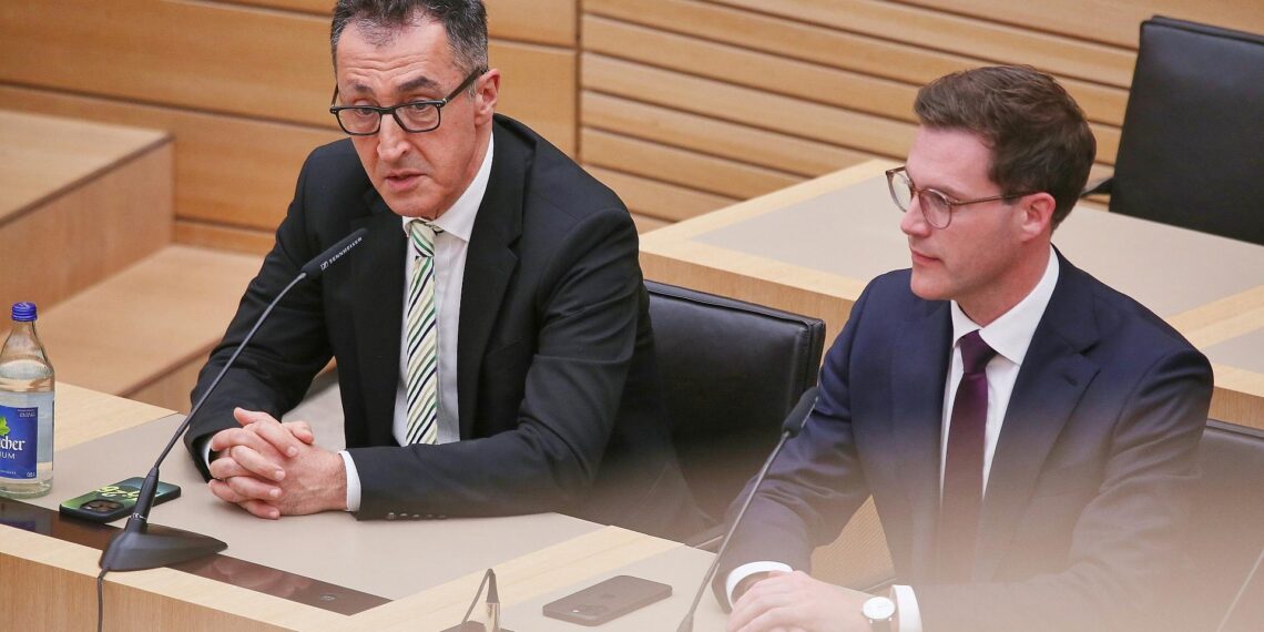 Stuttgarts OB für Machtteilung von Özdemir und Hagel 1 Cem Özdemir und Manuel Hagel am 08.03.2026