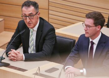 Stuttgarts OB für Machtteilung von Özdemir und Hagel 2 Cem Özdemir und Manuel Hagel am 08.03.2026