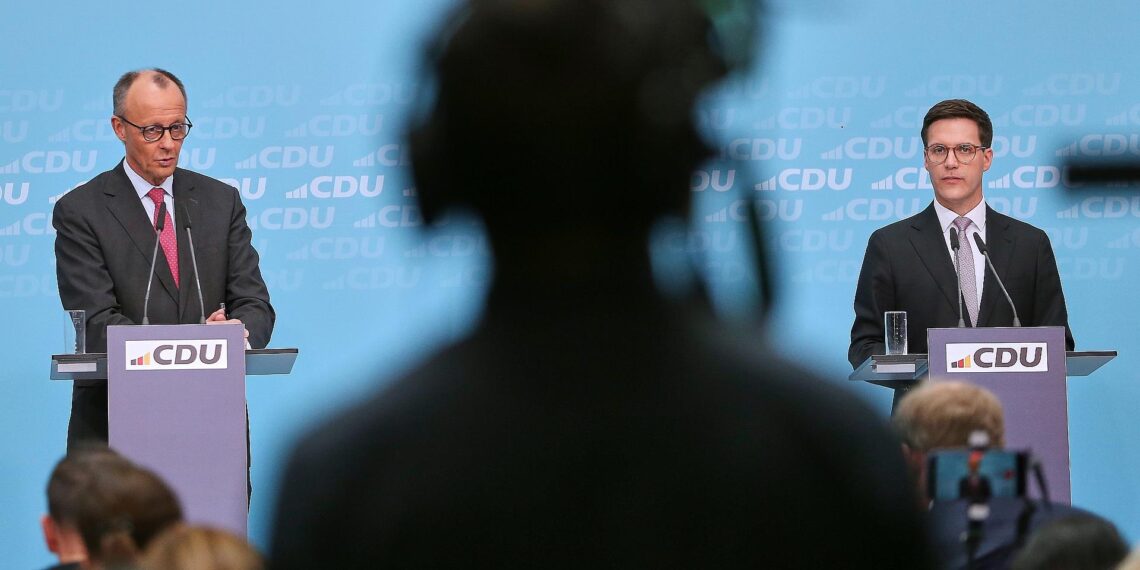 Friedrich Merz und Manuel Hagel am 09.03.2026