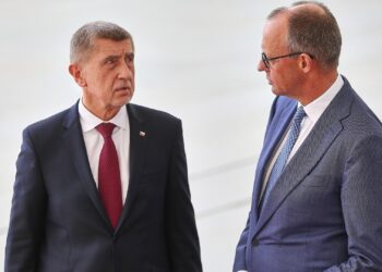 Andrej Babis und Friedrich Merz am 10.03.2026