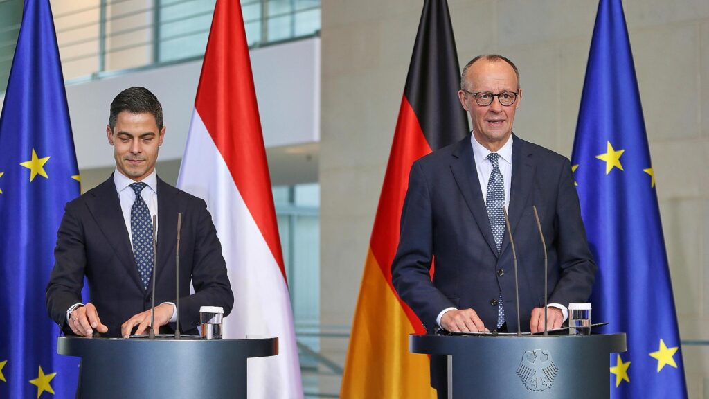 Rob Jetten und Friedrich Merz am 16.03.2026