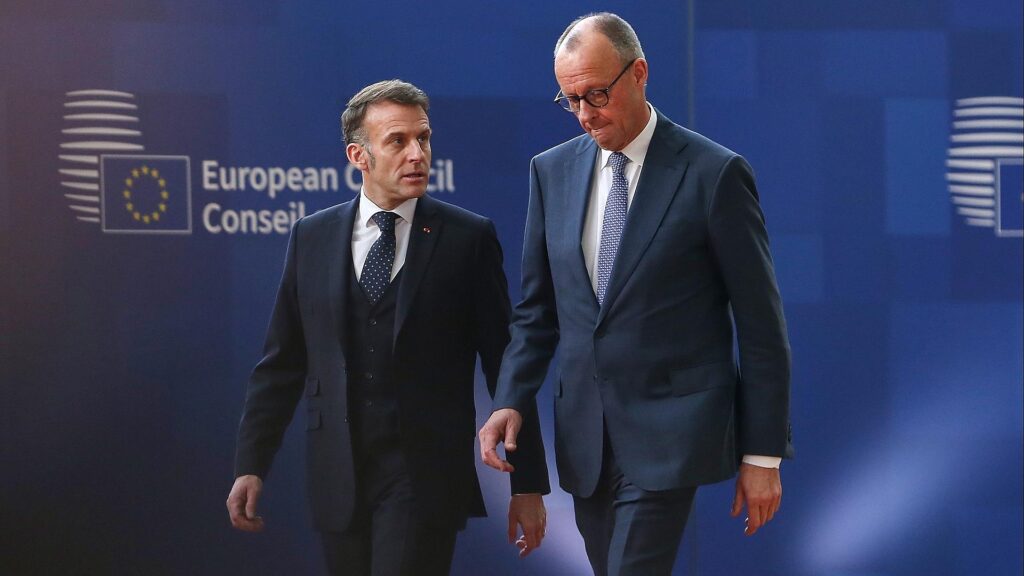 Emmanuel Macron und Friedrich Merz am 19.03.2026
