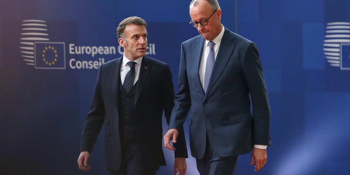 Emmanuel Macron und Friedrich Merz am 19.03.2026