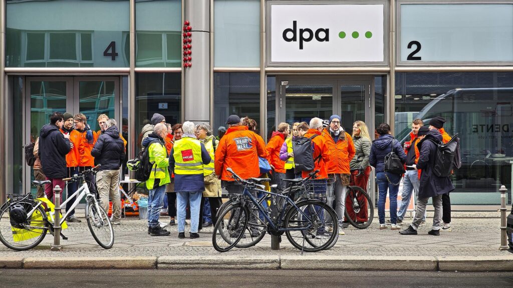 Streik bei der dpa am 20.03.2026
