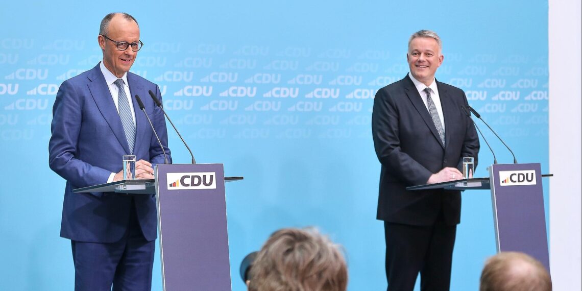 Merz bekräftigt Reformpläne nach Wahlsieg in Rheinland-Pfalz 1 Friedrich Merz und Gordon Schnieder am 23.03.2026