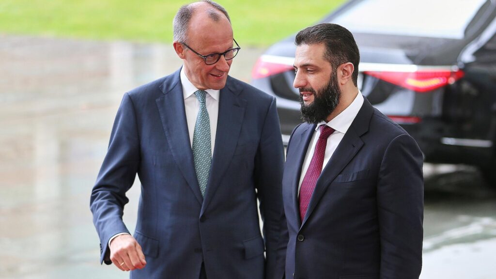 Friedrich Merz und Ahmed al-Scharaa am 30.03.2026