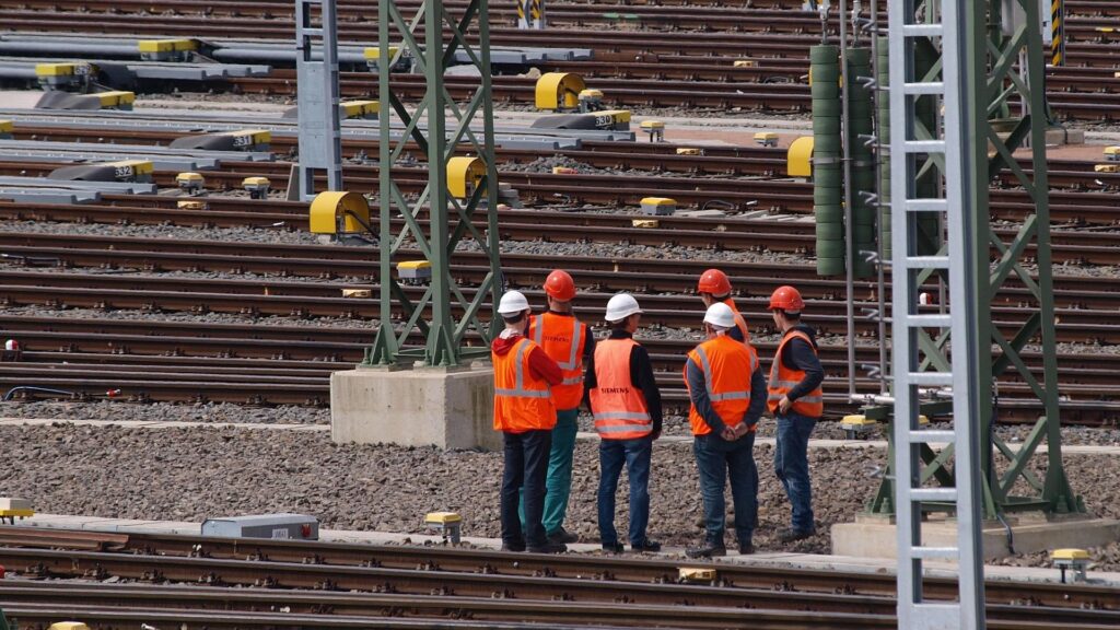 Arbeiter Gleisanlage (Archiv)