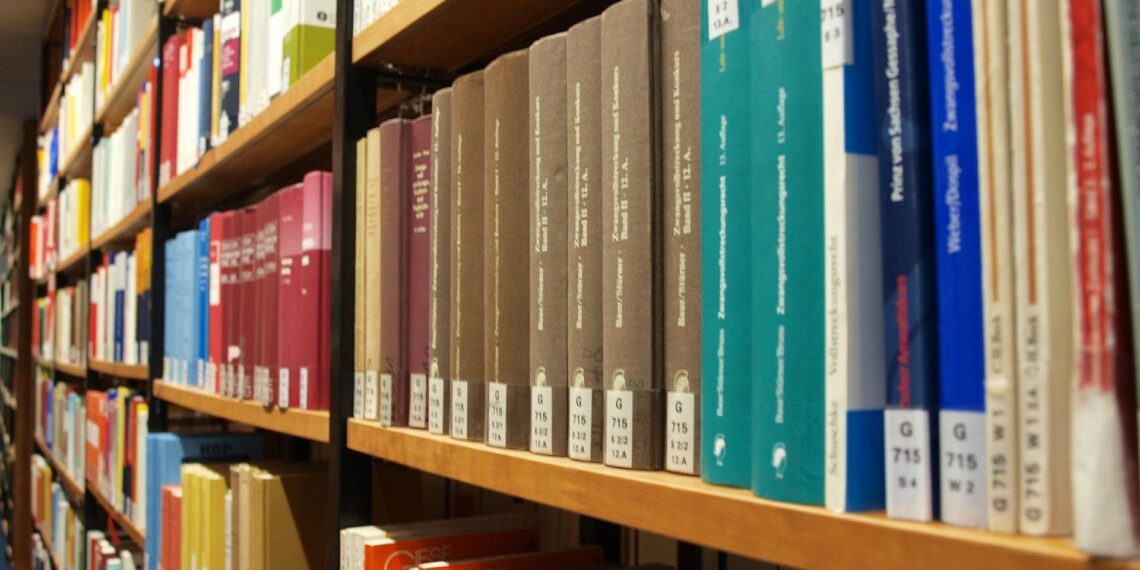 Bücher in einer Bibliothek (Archiv)