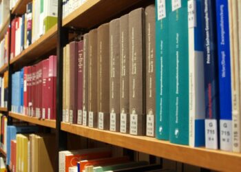 Bücher in einer Bibliothek (Archiv)