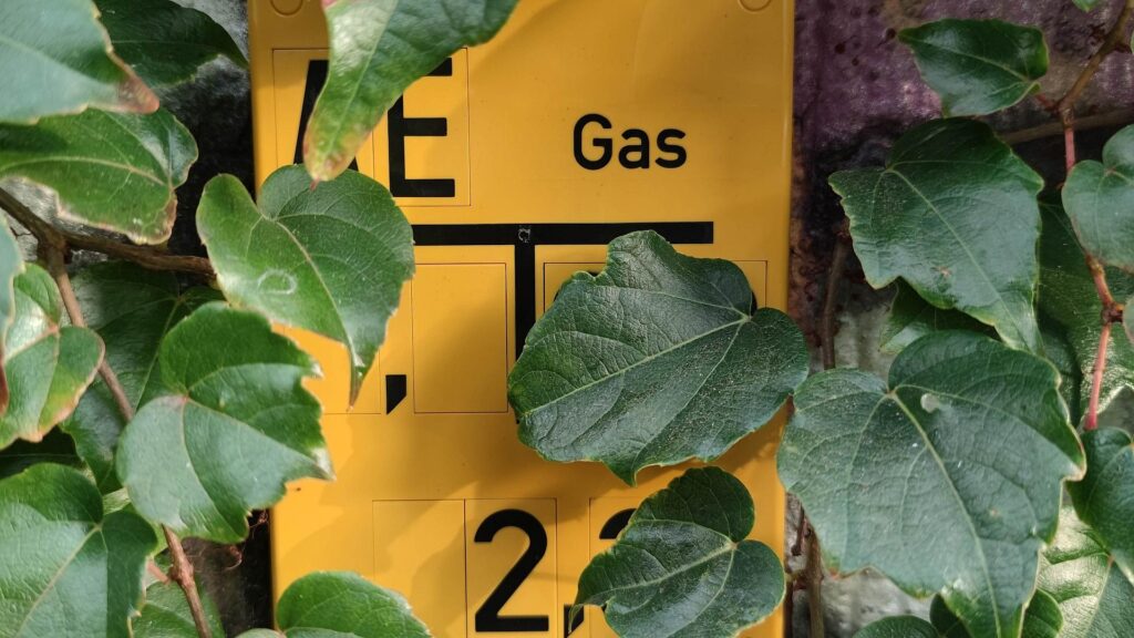 Gas-Hinweisschild (Archiv)