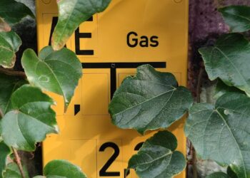Gas-Hinweisschild (Archiv)