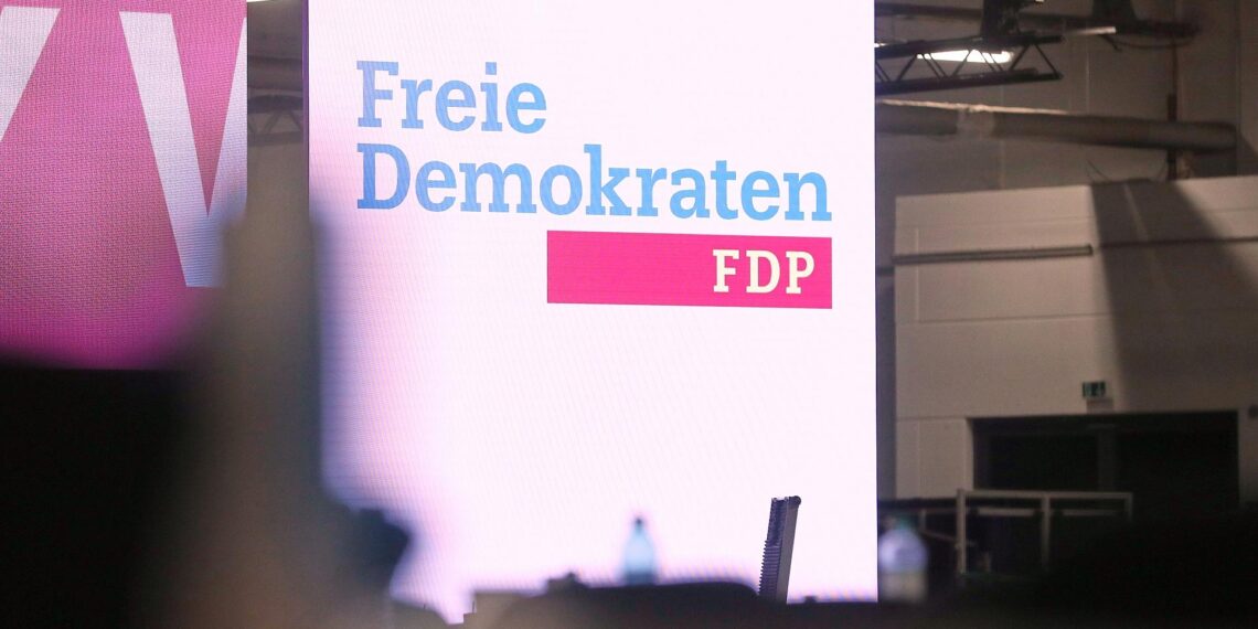 FDP-Logo auf Parteitag (Archiv)