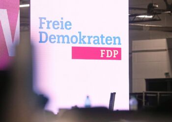 FDP-Logo auf Parteitag (Archiv)