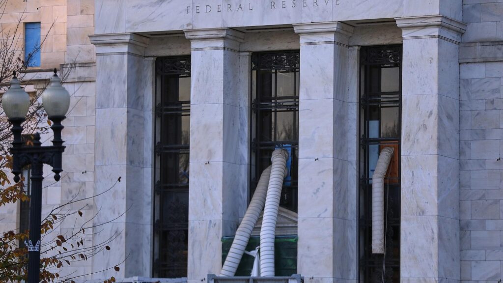 Baustelle am Sitz der Federal Reserve