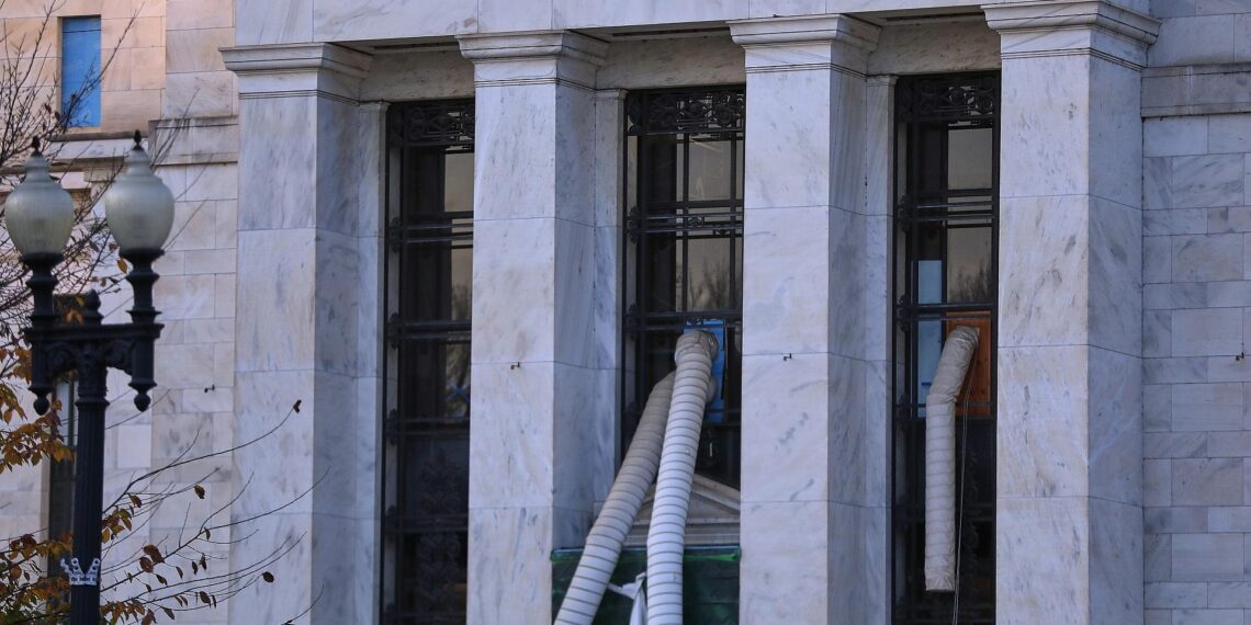 Baustelle am Sitz der Federal Reserve