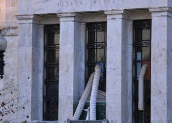 Baustelle am Sitz der Federal Reserve