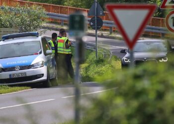 Verkehrskontrolle an einer deutschen Grenze (Archiv)