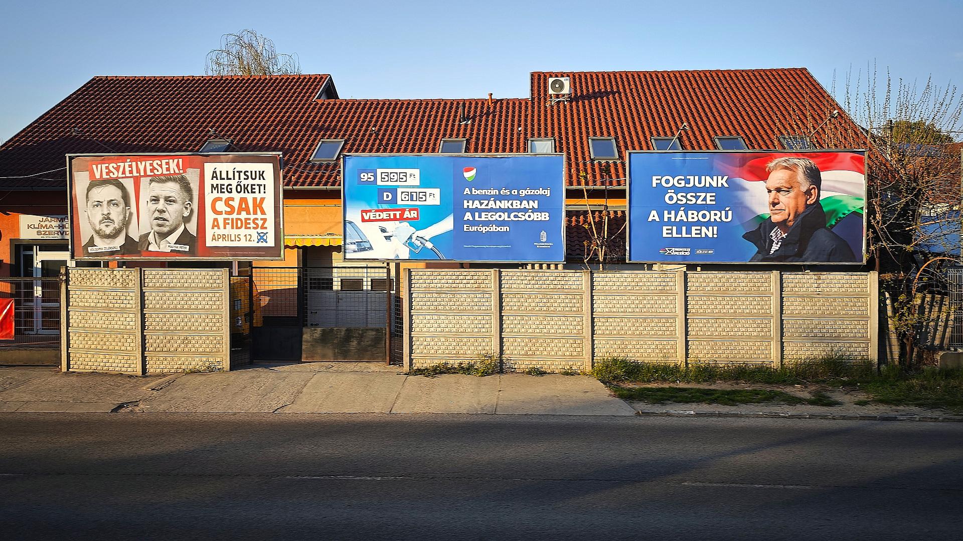 Wahlwerbung vor Parlamentswahl in Ungarn am 11.04.2026