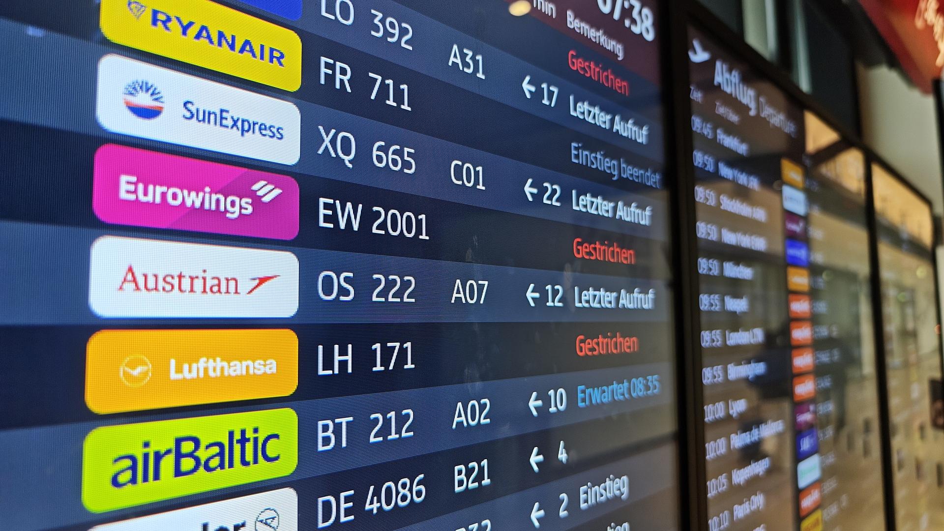 Flugstreichungen wegen Lufthansa-Piloten-Streik am 13.04.2026